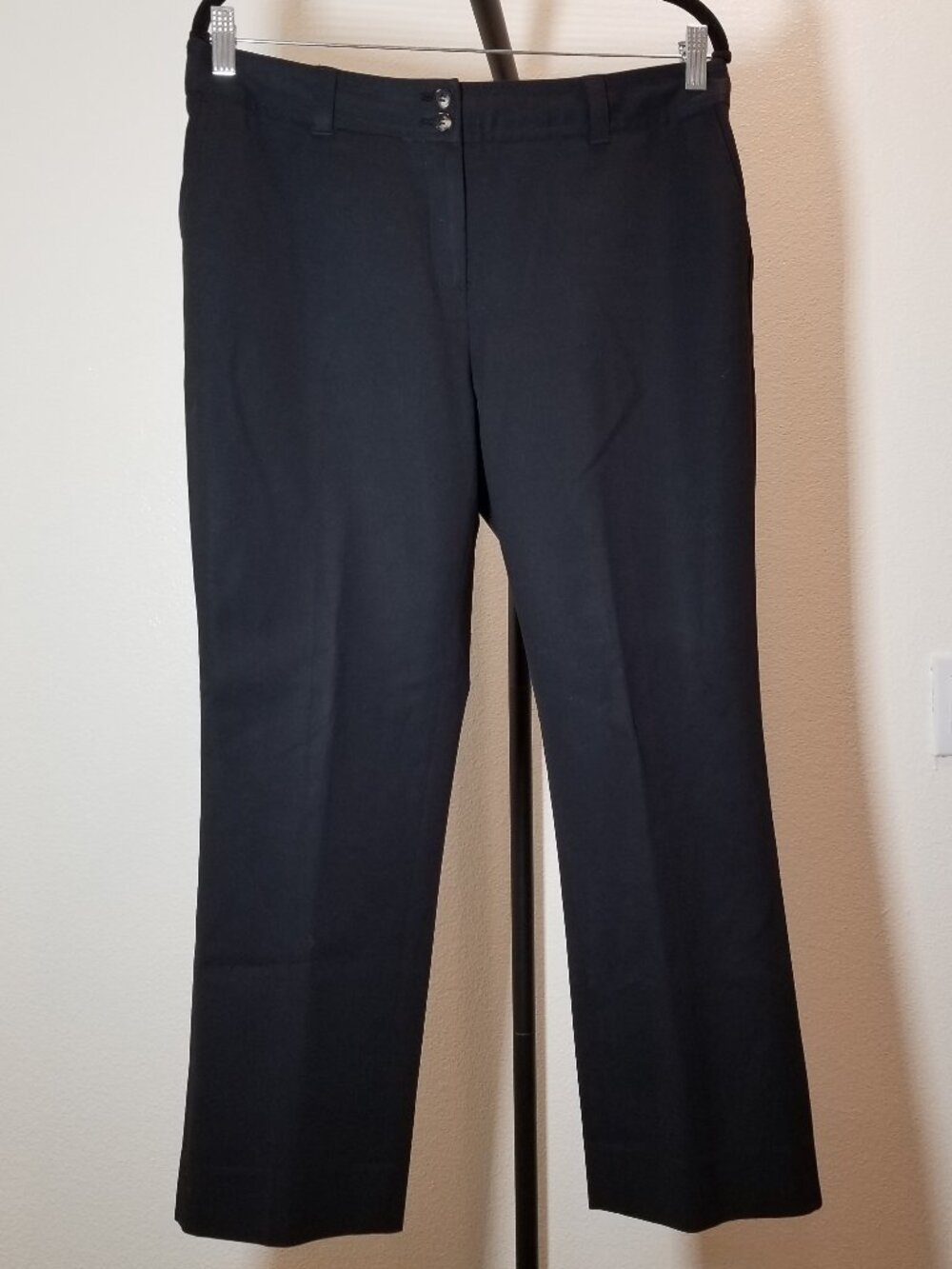 Jones New York Collection Womens Size 10P Dress Slacks Pant Black Stretch Office